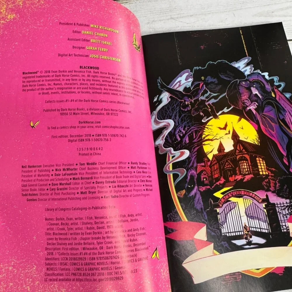 Blackwood‎ Graphic Novel 2018 First Edition Evan Dorkin Veronica Fish